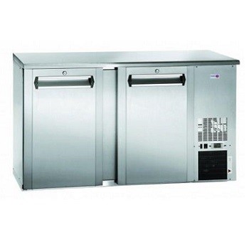 DESSERTE DE BAR ECO LINE 2 PORTES PLEINES INOX GAMKO