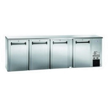 DESSERTE DE BAR ECO LINE 4 PORTES PLEINES INOX GAMKO